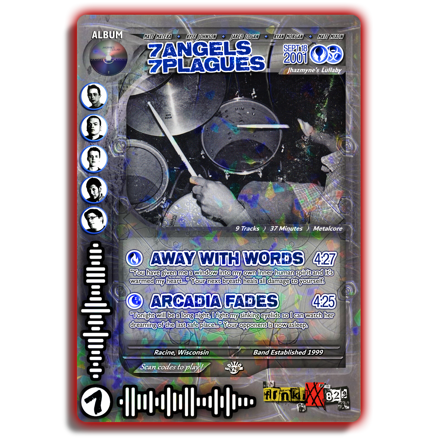 7.A.7.P. Holographic Trading Card
