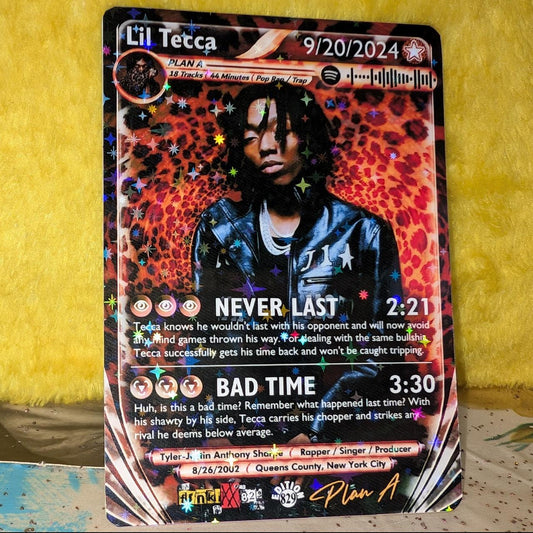 Lil Tecca Holographic Trading Card
