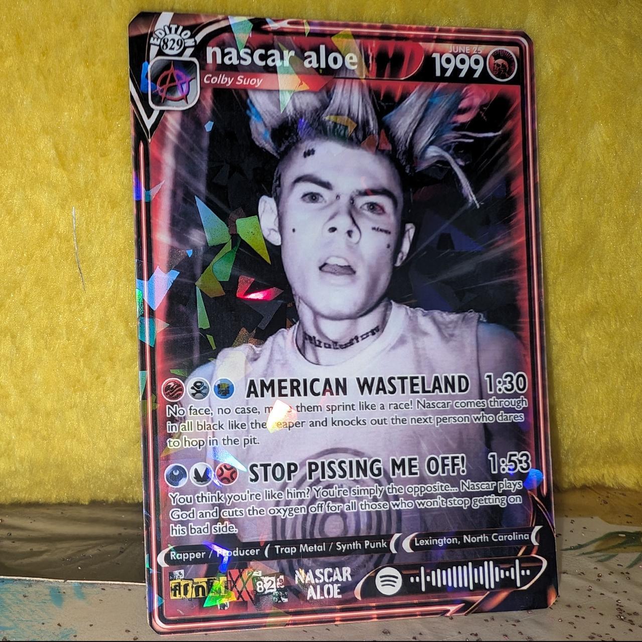 nascar aloe Holographic Trading Card