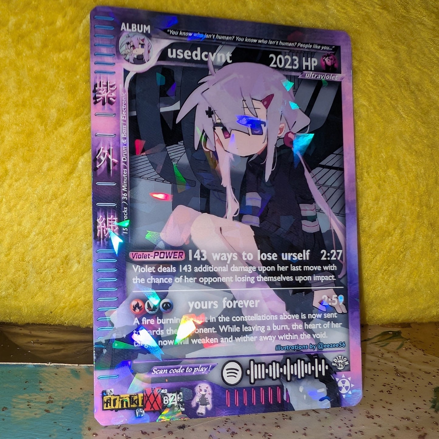 usedcvnt Holographic Trading Card Set