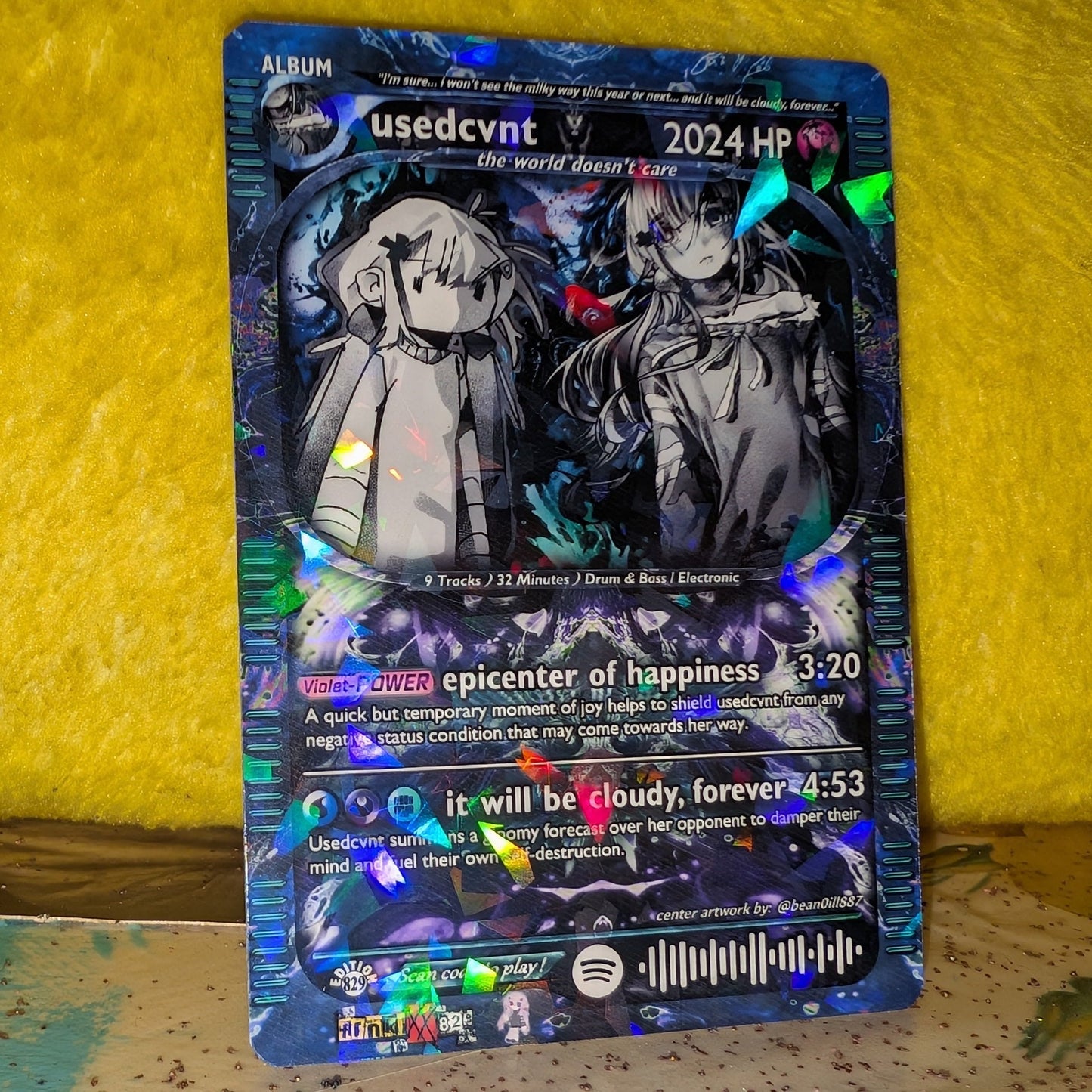 usedcvnt Holographic Trading Card Set