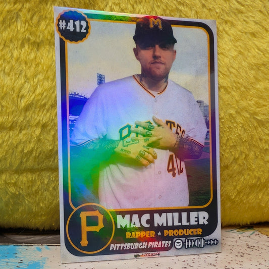 Mac Miller Holographic Baseball Trading Card