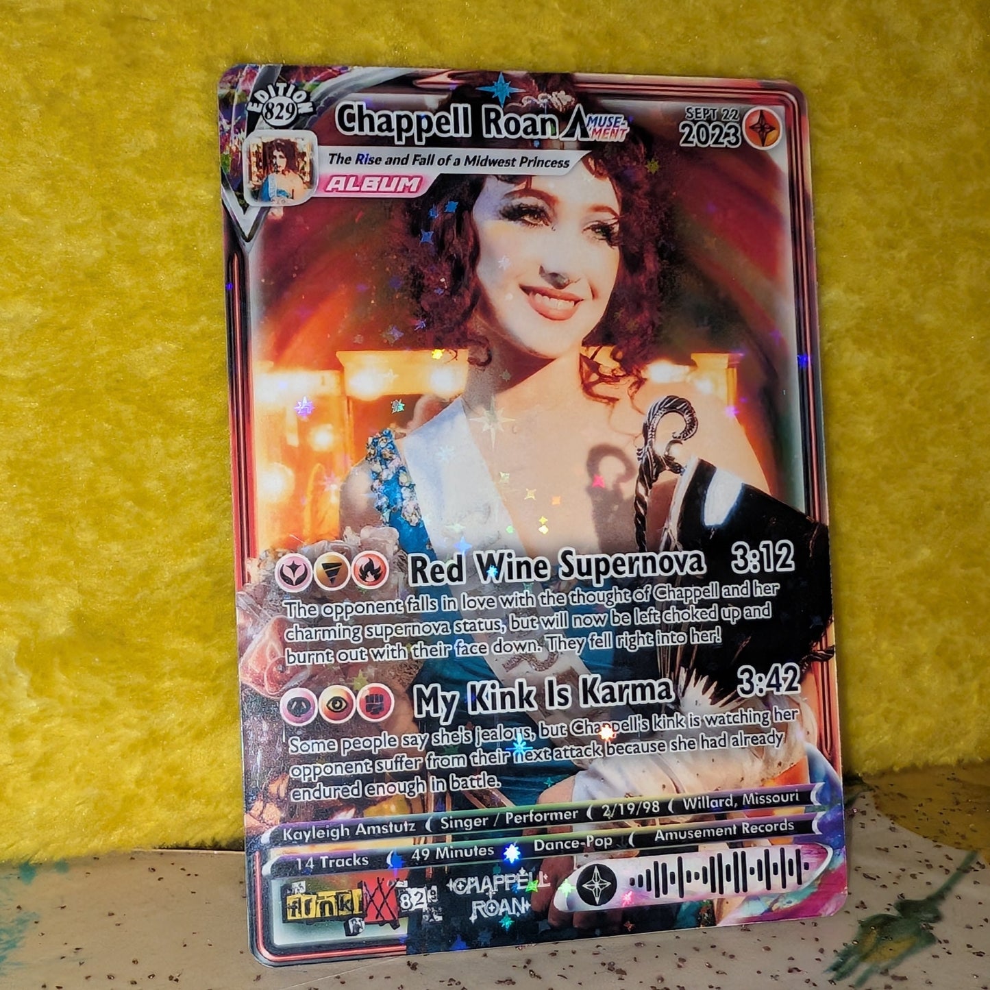 Chappell Roan Holographic Trading Card