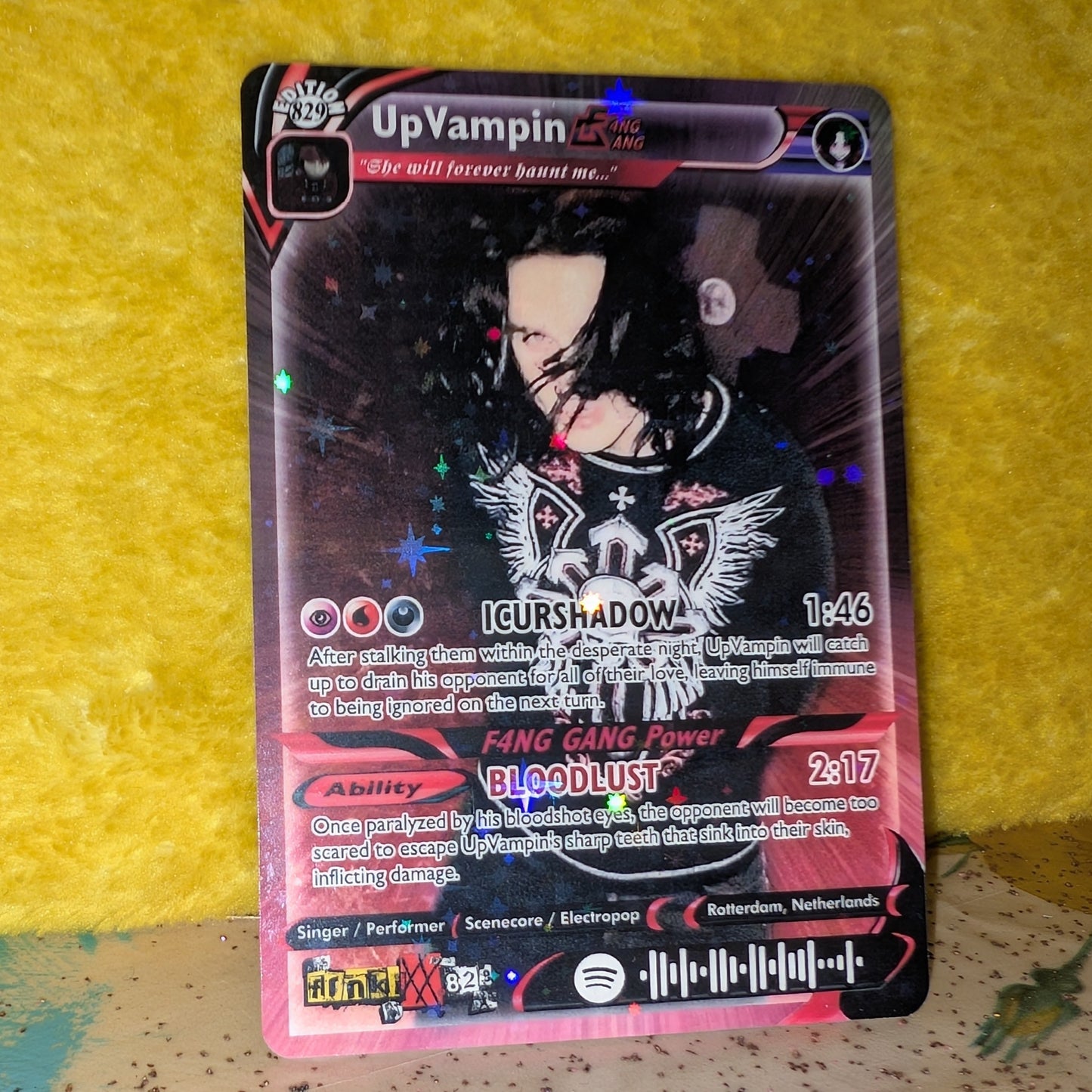 UpVampin Holographic Trading Card