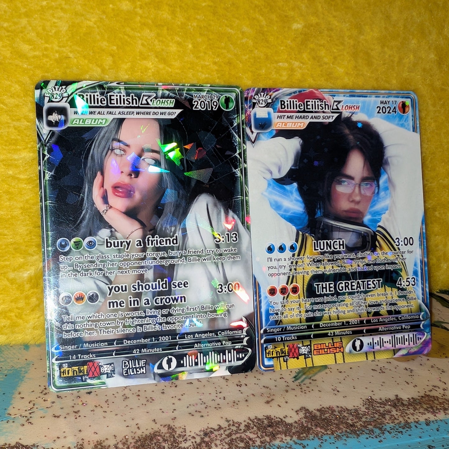 Billie Eilish Holographic Trading Card Set