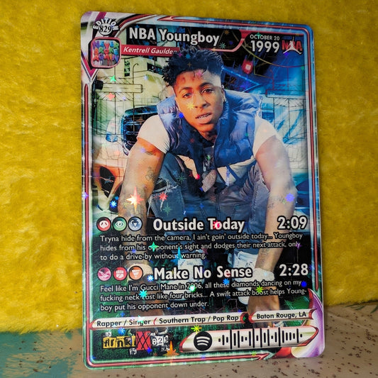 NBA Youngboy Holographic Trading Card