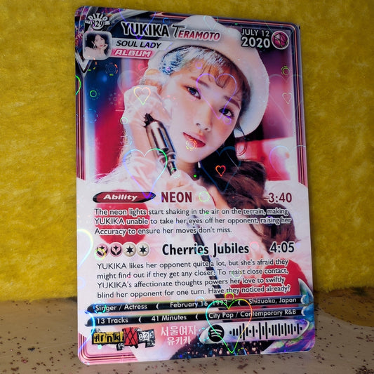 YUKIKA Holographic Trading Card