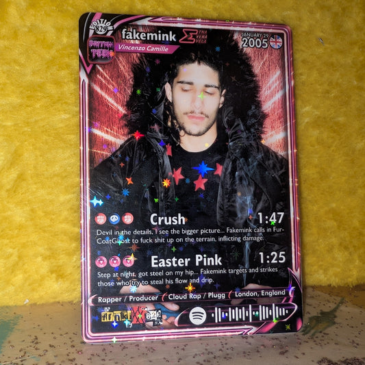 fakemink Holographic Trading Card