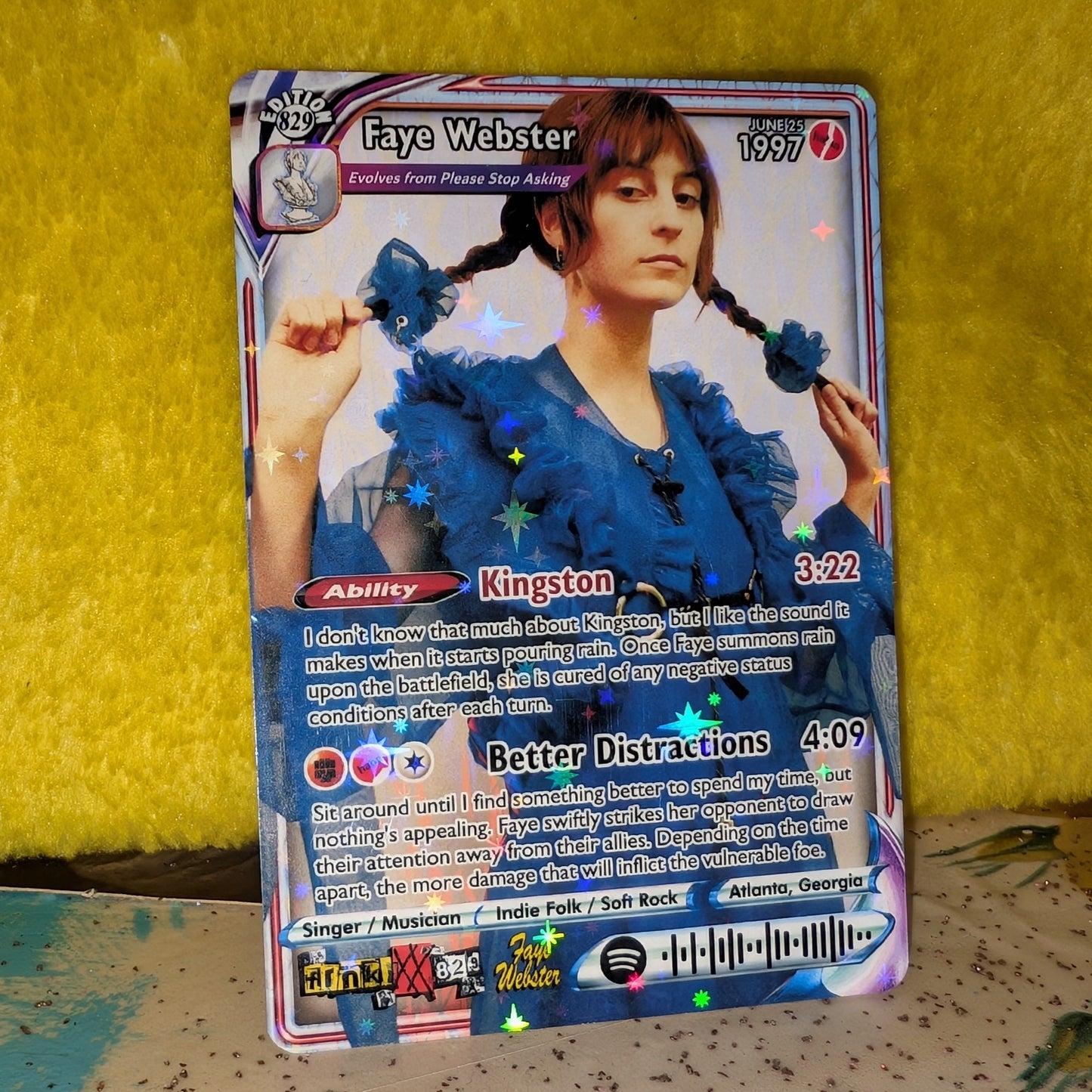 Faye Webster Holographic Trading Card Set