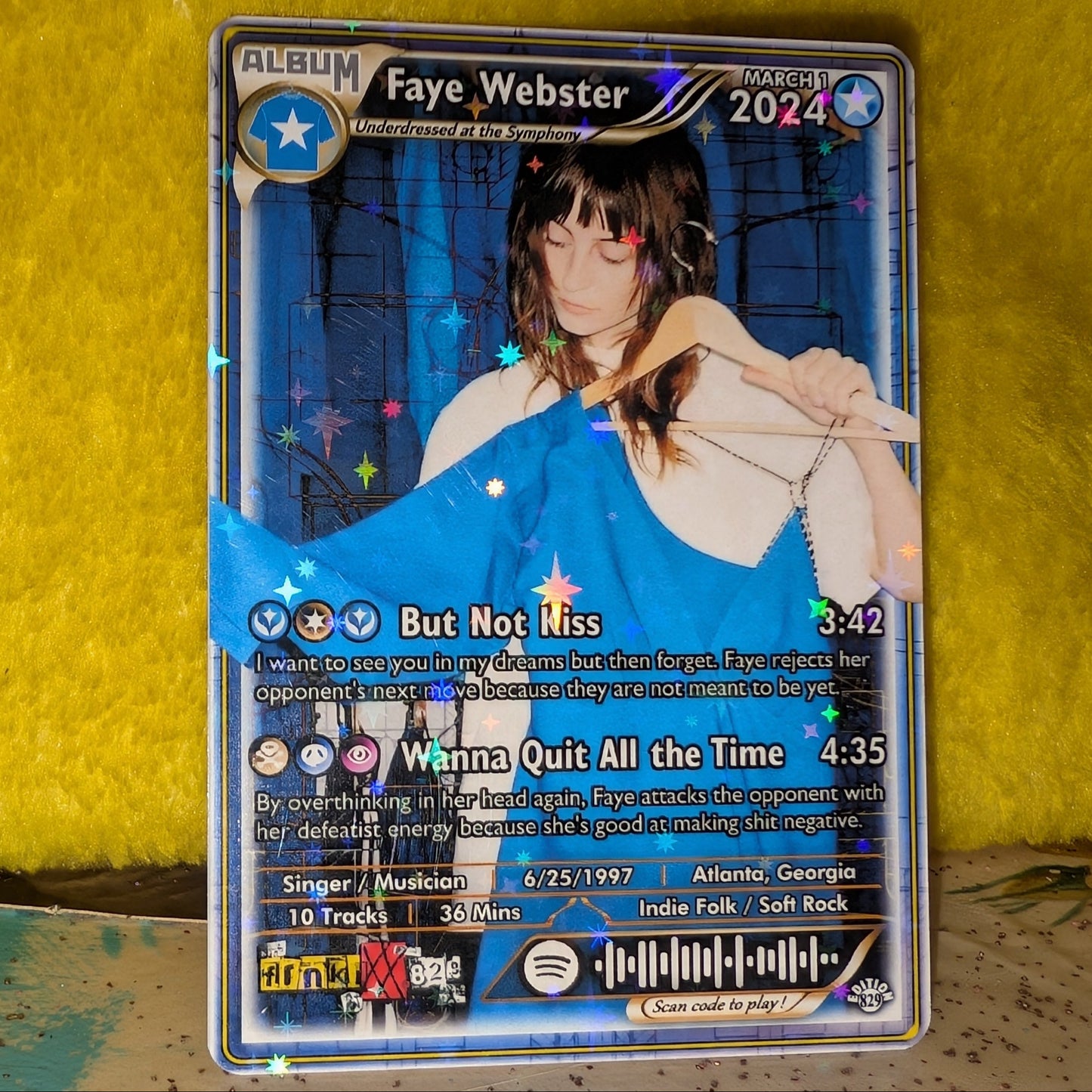 Faye Webster Holographic Trading Card Set