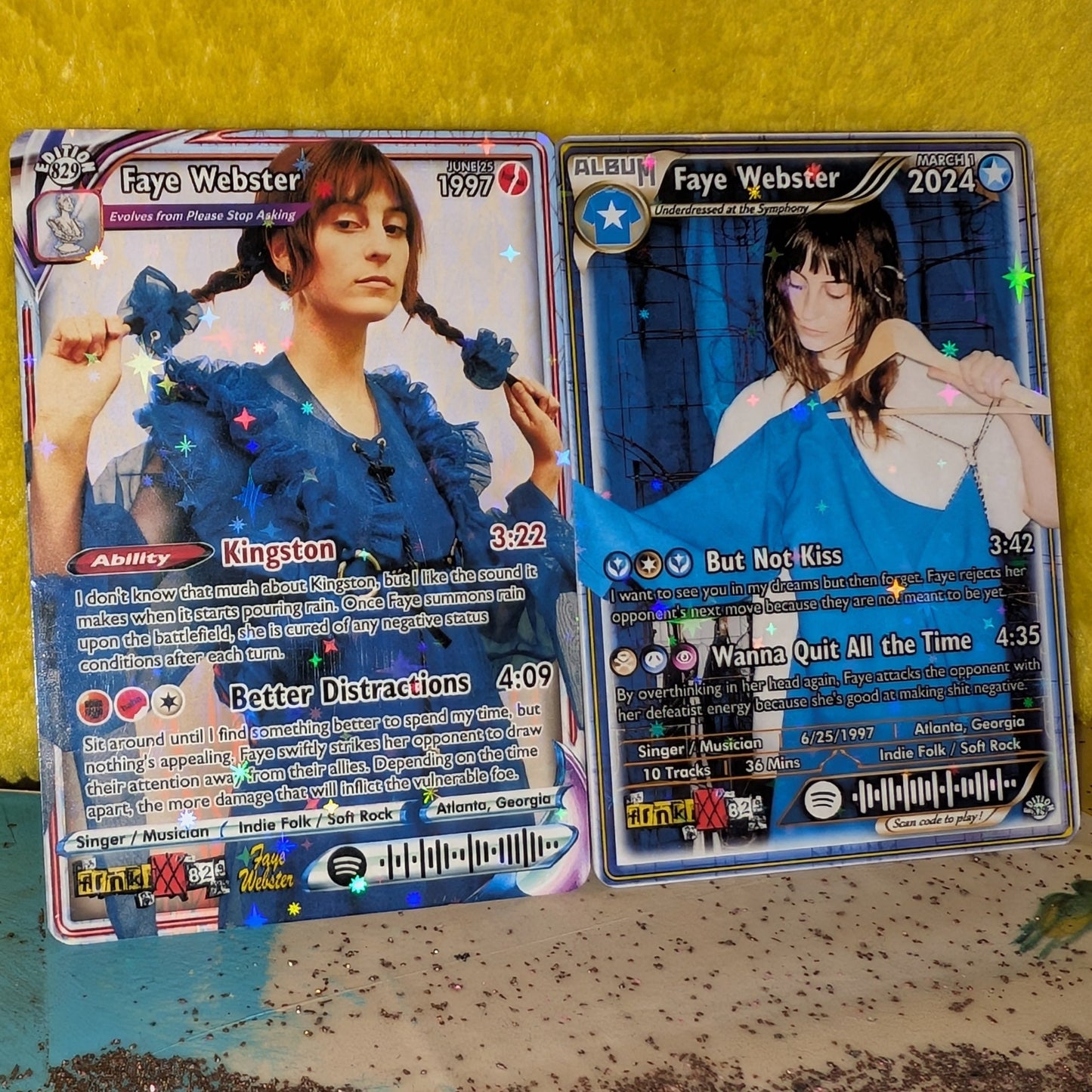 Faye Webster Holographic Trading Card Set