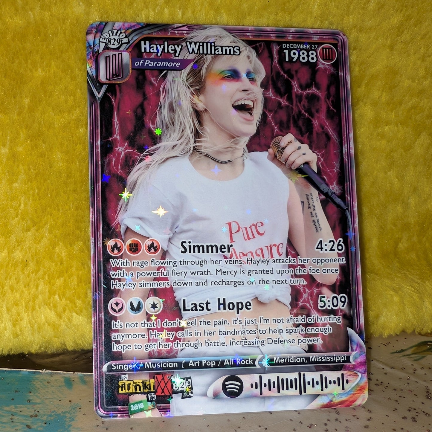 Paramore Holographic Trading Card Set