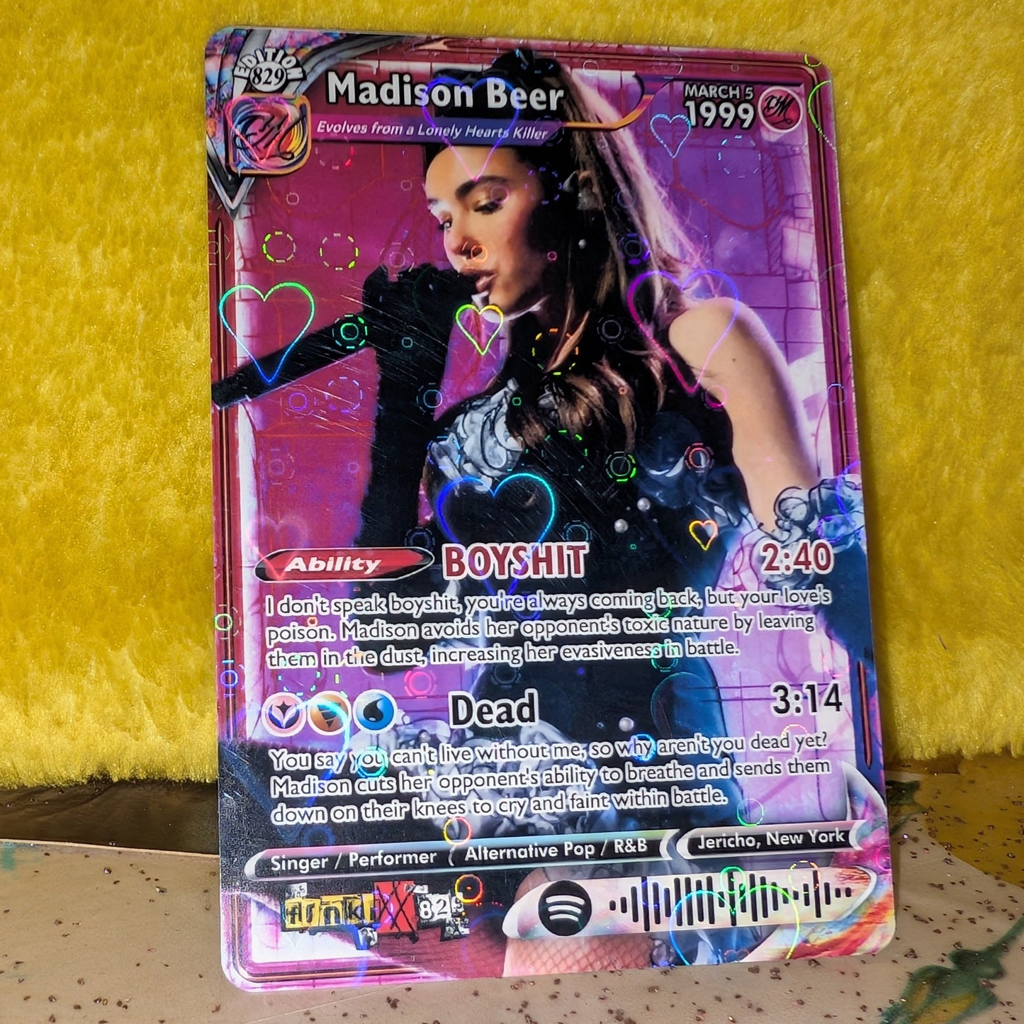 Madison Beer Holographic Trading Card
