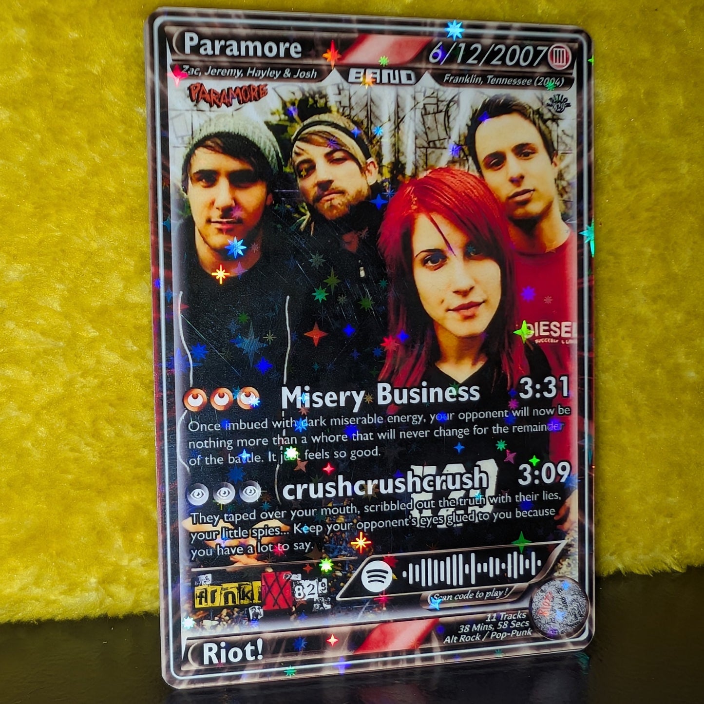 Paramore Holographic Trading Card Set