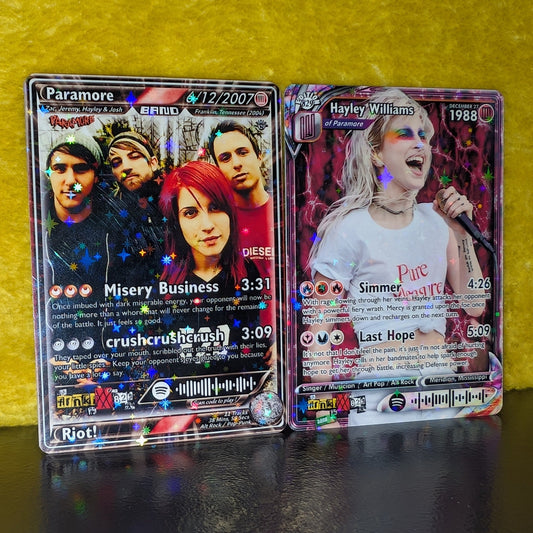 Paramore Holographic Trading Card Set