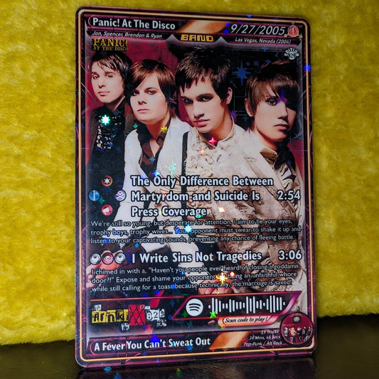Panic! At The Disco Holographic Trading Card