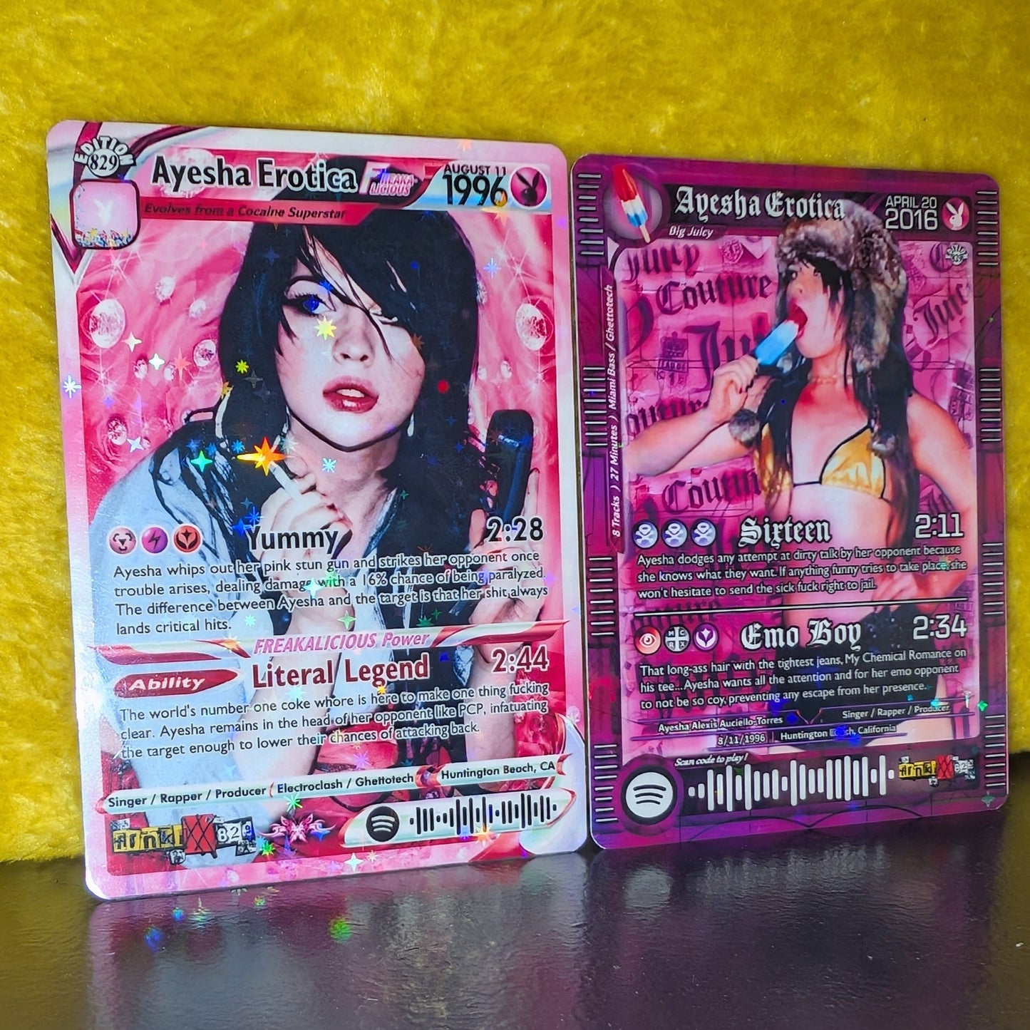 Ayesha Erotica Holographic Trading Card Set