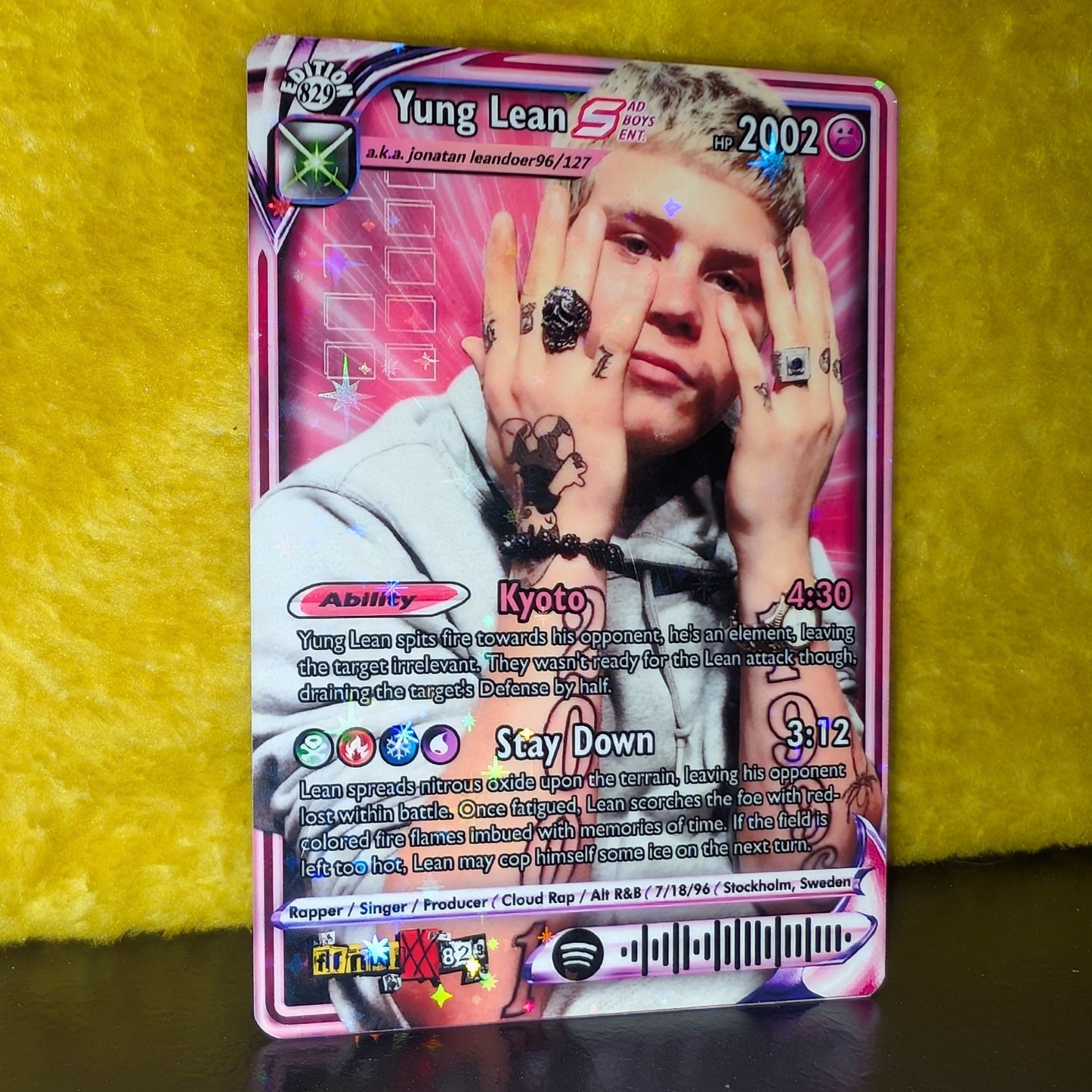 Yung Lean Holographic Trading Card Set