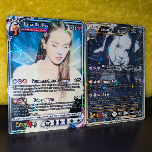 Lana Del Rey Holographic Trading Card Set