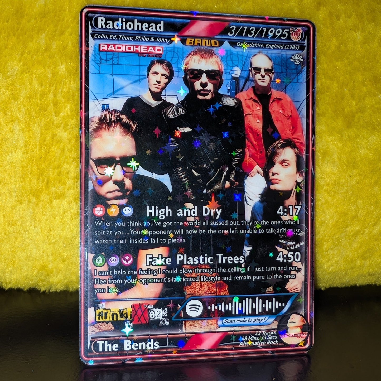Radiohead Holographic Trading Card