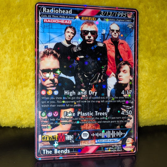 Radiohead Holographic Trading Card