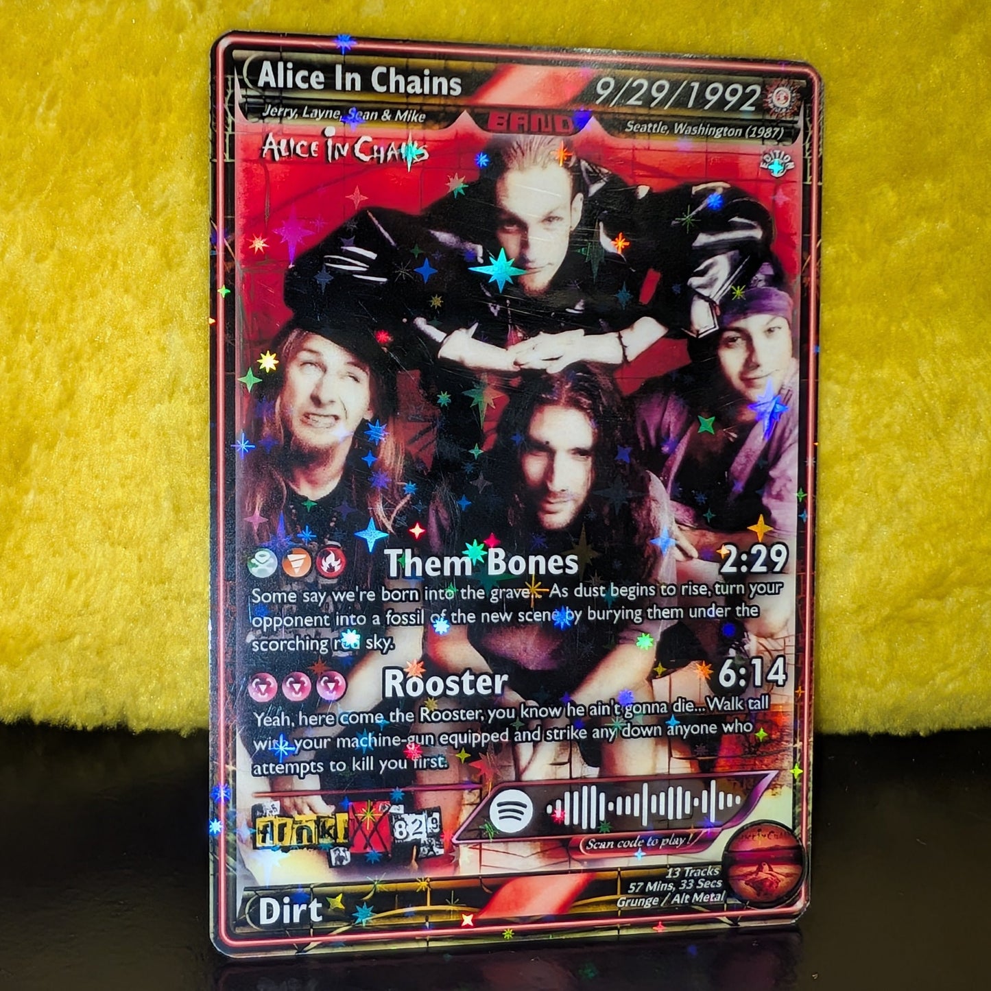 Alice In Chains Holographic Trading Card