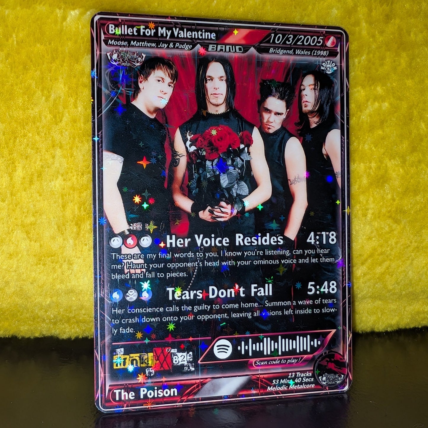 Bullet For My Valentine Holographic Trading Card