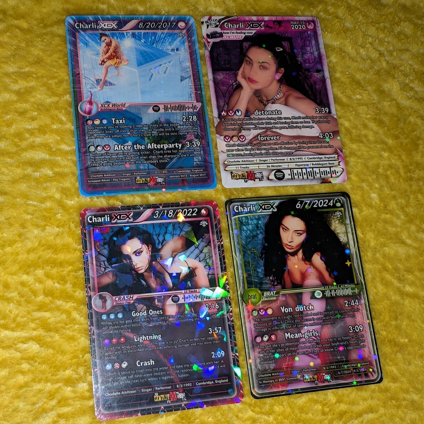 Charli XCX Holographic Trading Card Set