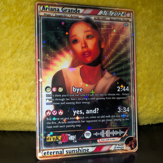 Ariana Grande Holographic Trading Card