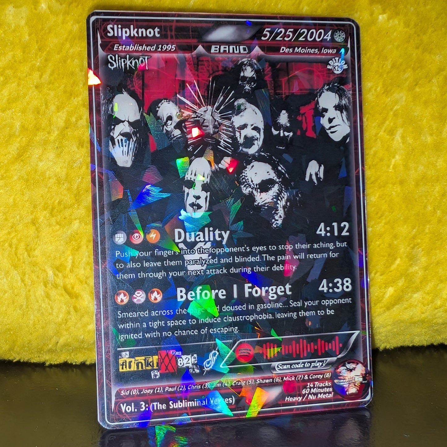 Slipknot Holographic Trading Card Set