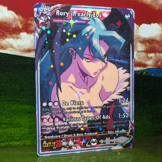 Rory in early 20s Holographic Trading Card