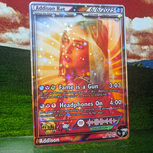 Addison Rae Holographic Trading Card