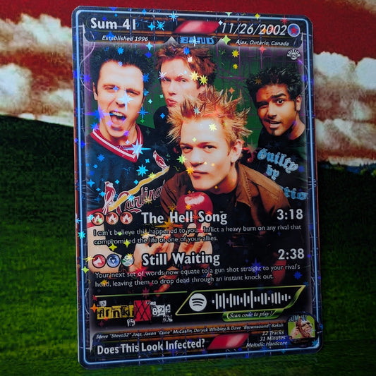 Sum 41 Holographic Trading Card