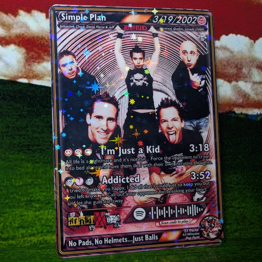 Simple Plan Holographic Trading Card