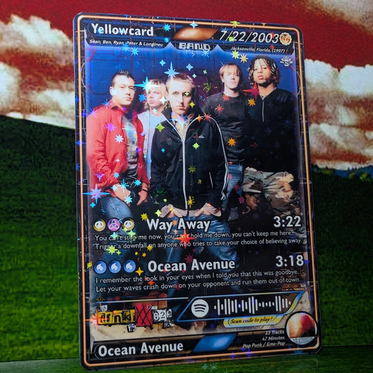 Yellowcard Holographic Trading Card