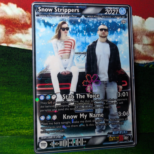 Snow Strippers Holographic Trading Card