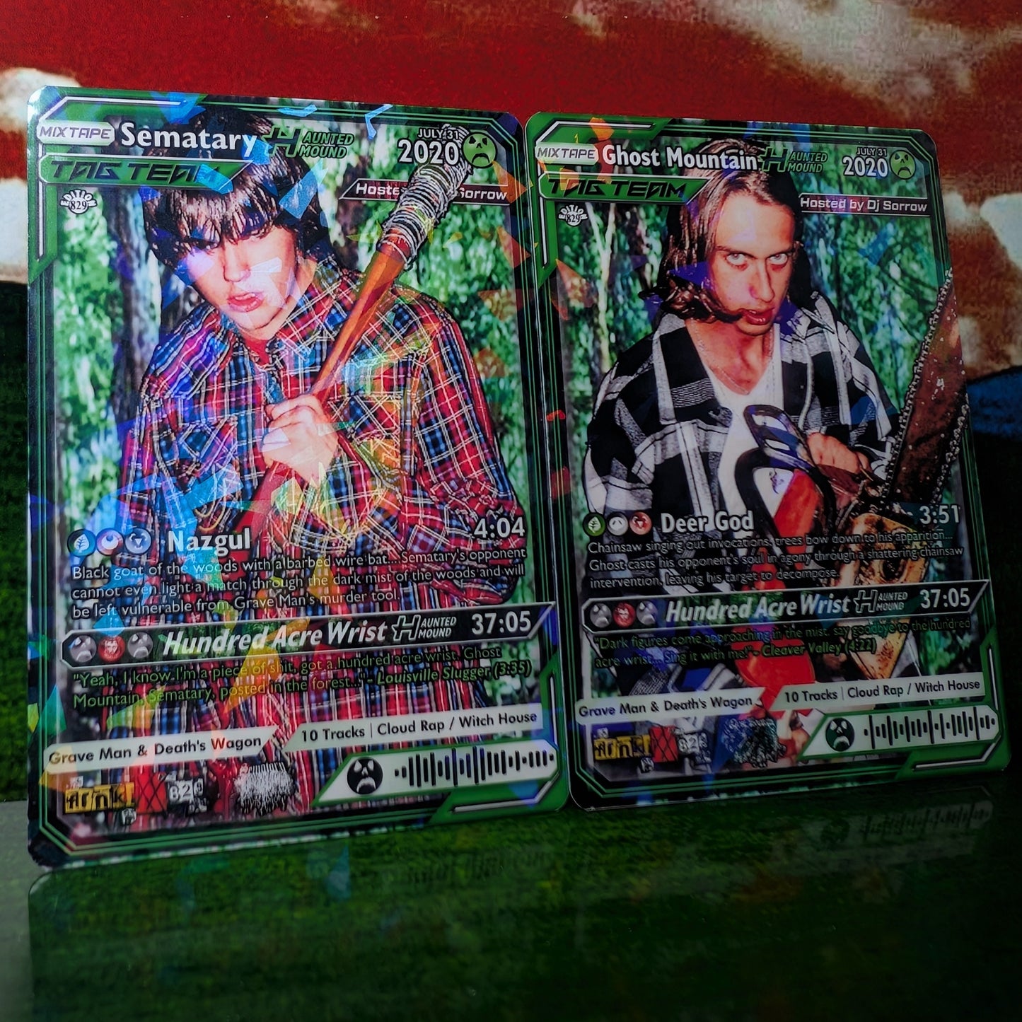 Sematary / Ghost Mountain / Haunted Mound Holographic Trading Card Sets
