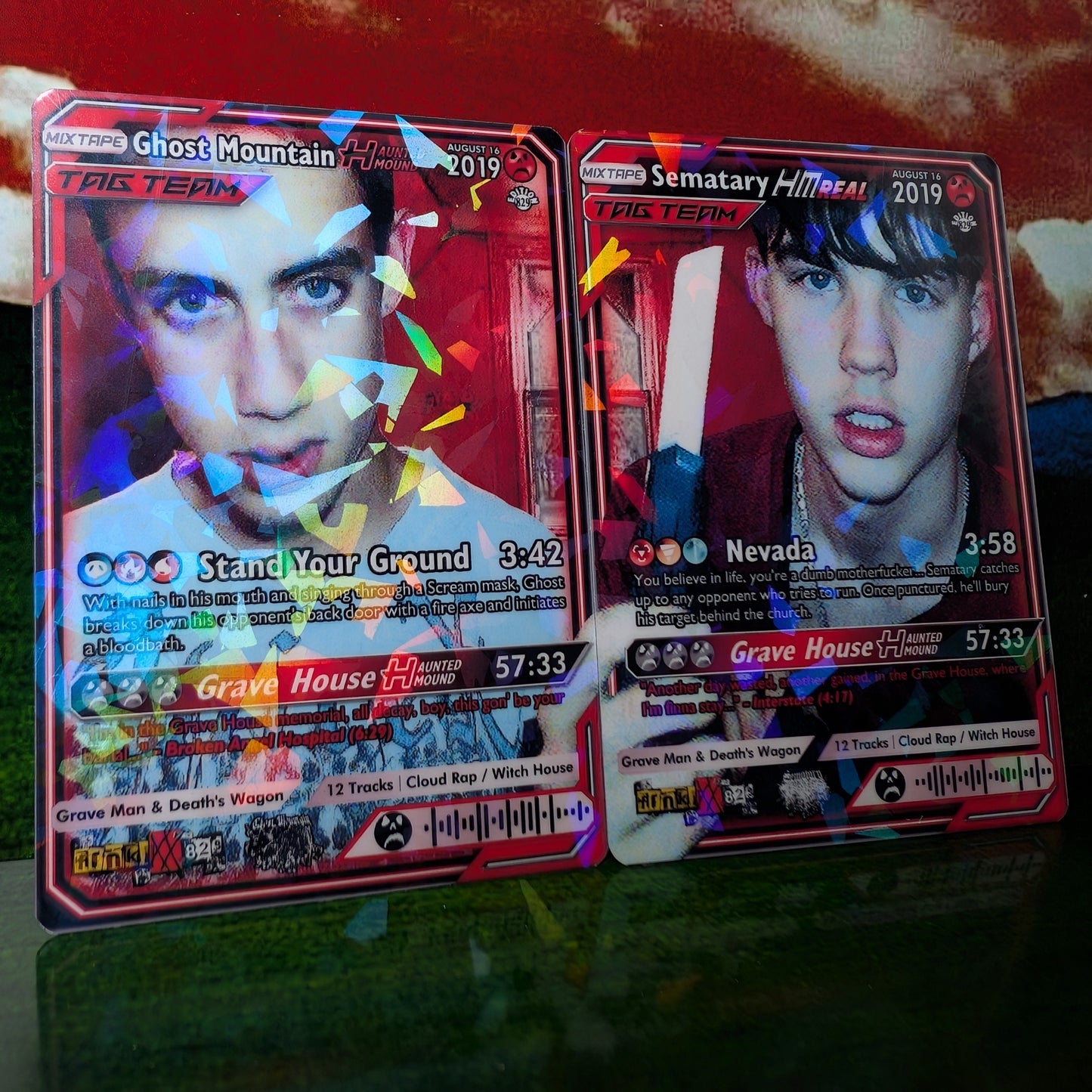 Sematary / Ghost Mountain / Haunted Mound Holographic Trading Card Sets