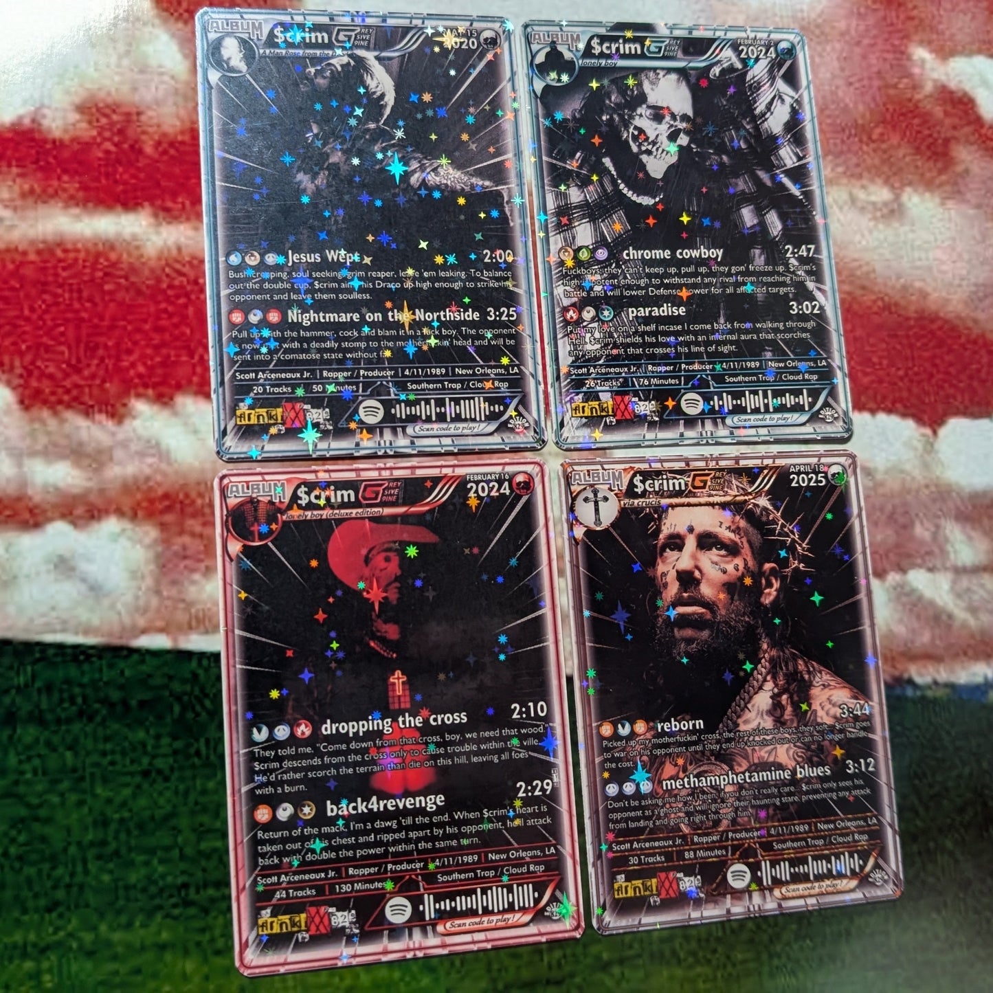 SUICIDEBOYS / Scrim / Ruby / G59 Holographic Trading Card Sets
