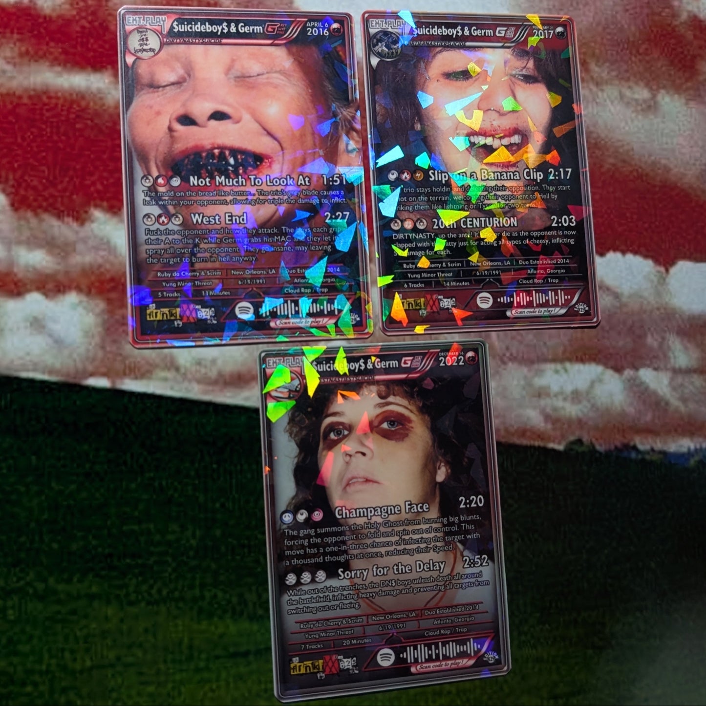 SUICIDEBOYS / Scrim / Ruby / G59 Holographic Trading Card Sets