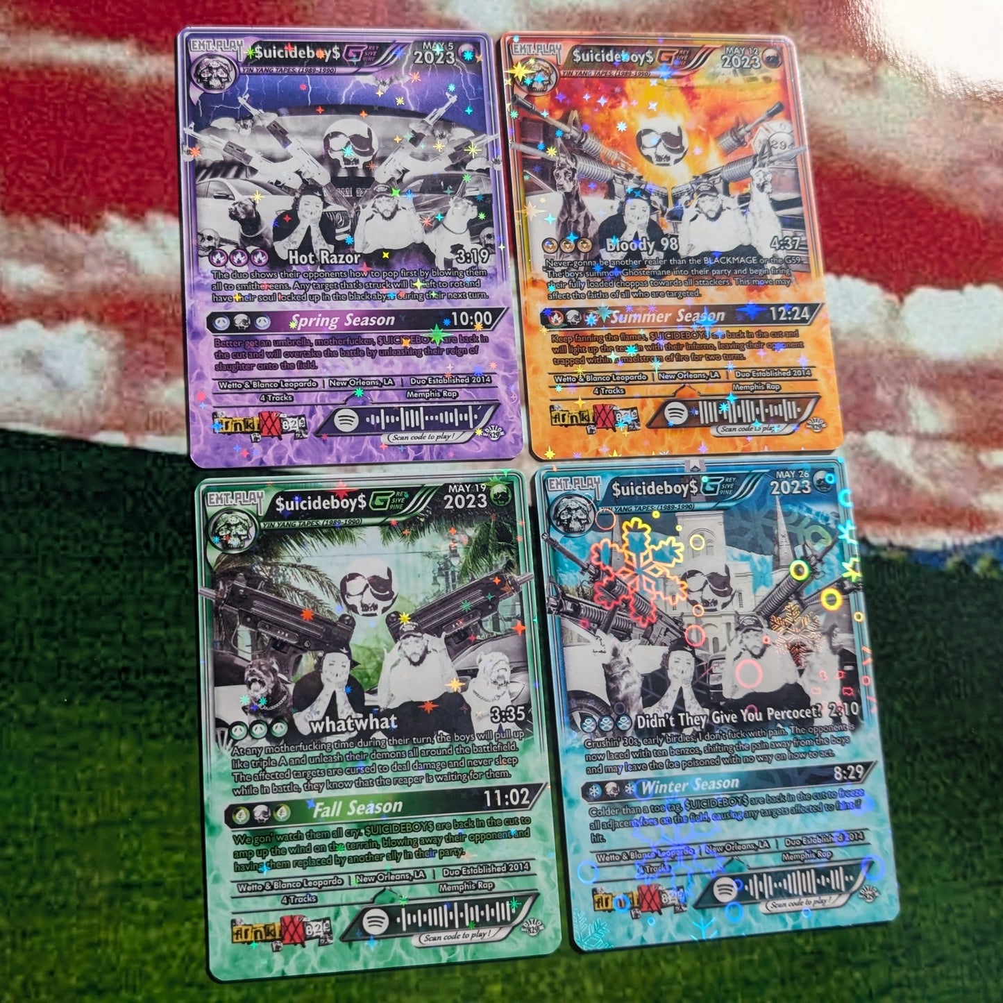 SUICIDEBOYS / Scrim / Ruby / G59 Holographic Trading Card Sets