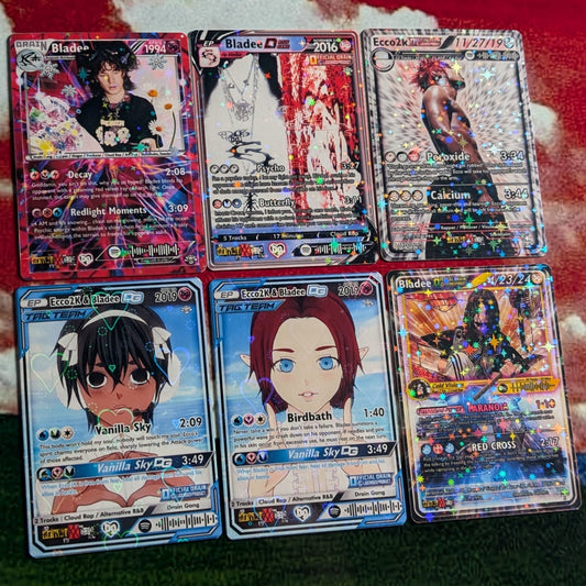 Bladee / Ecco2k / Drain Gang Holographic Trading Card Sets