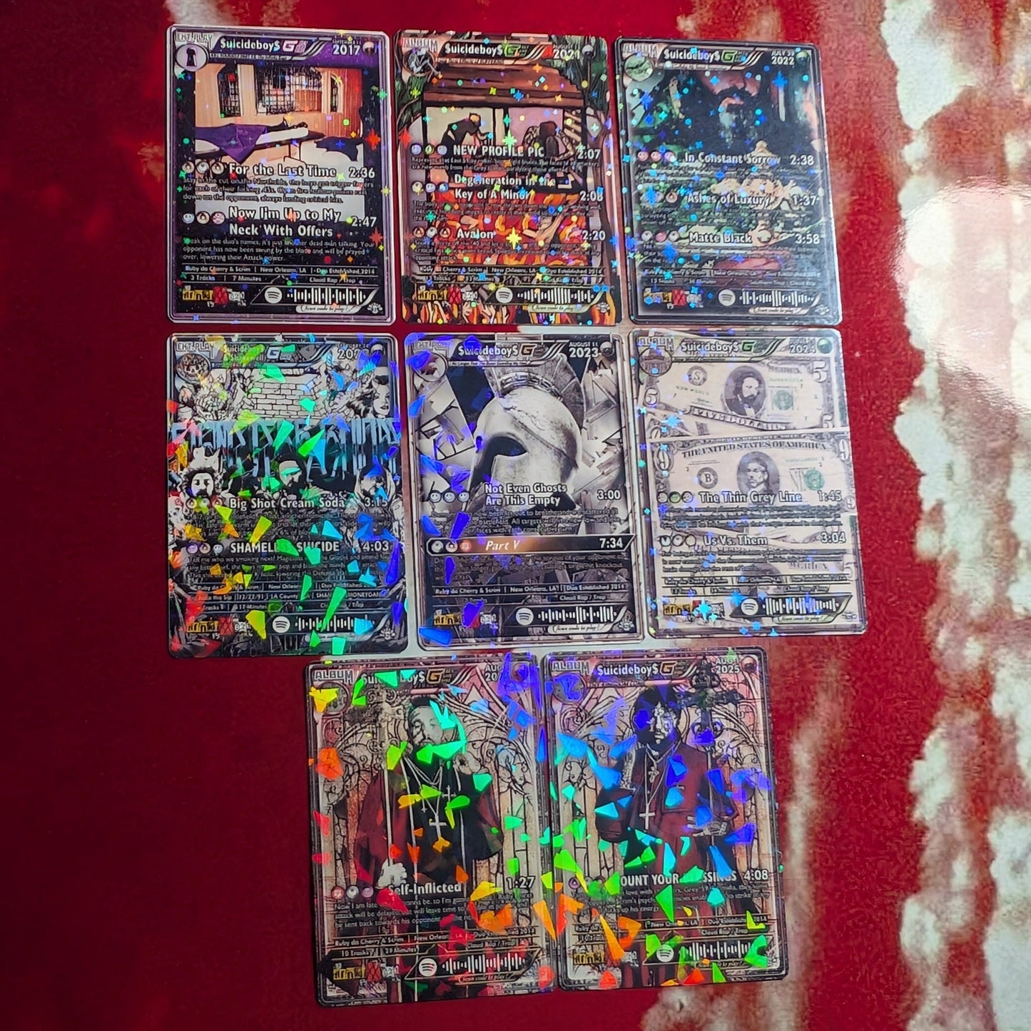 SUICIDEBOYS / Scrim / Ruby / G59 Holographic Trading Card Sets