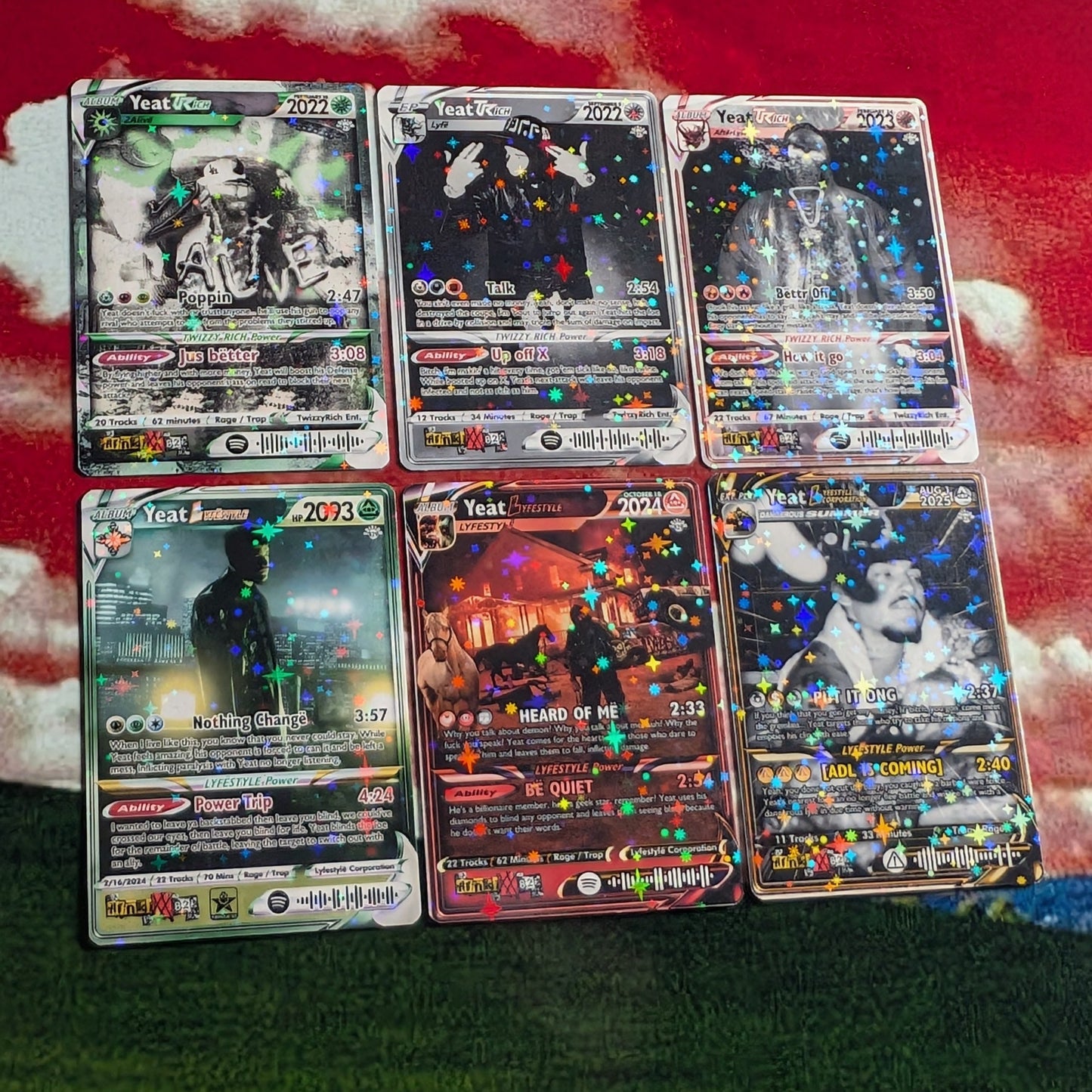 Yeat Holographic Trading Card Set