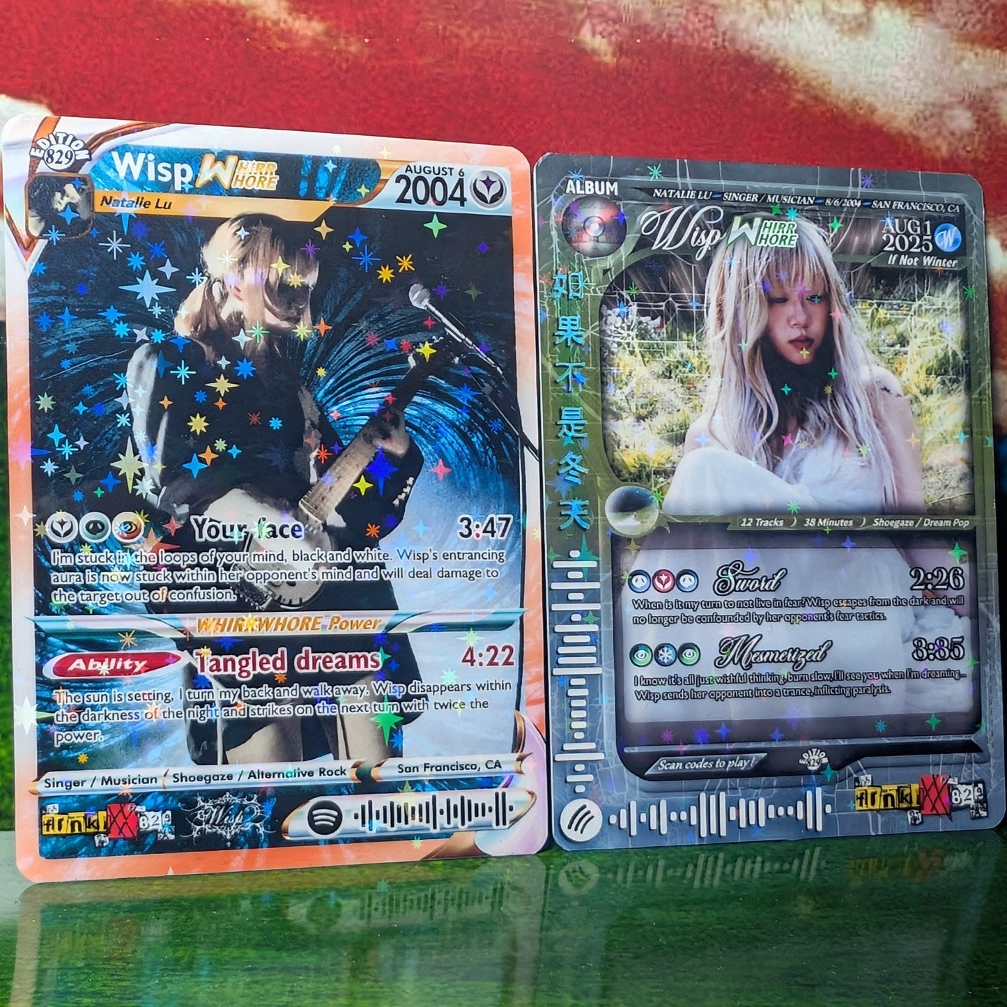 Wisp Holographic Trading Card Set