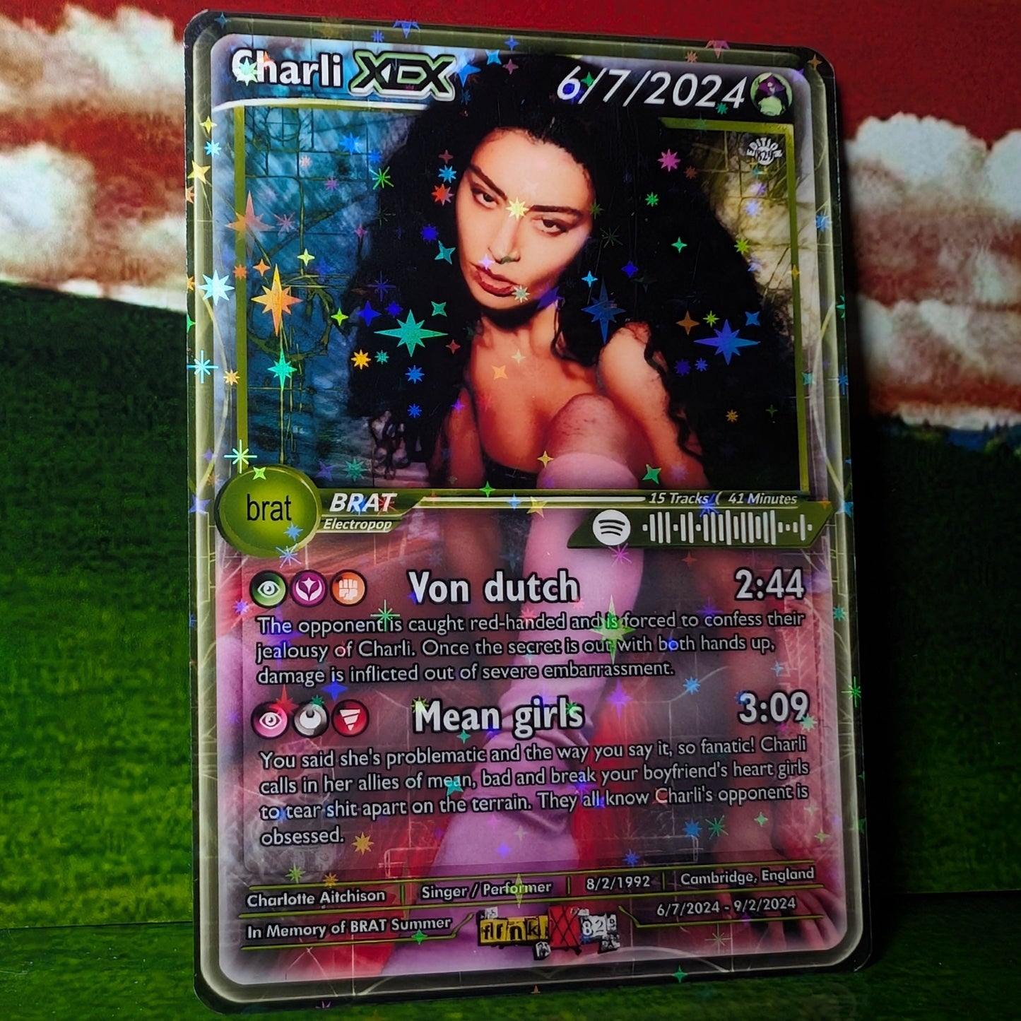 Charli XCX Holographic Trading Card Set