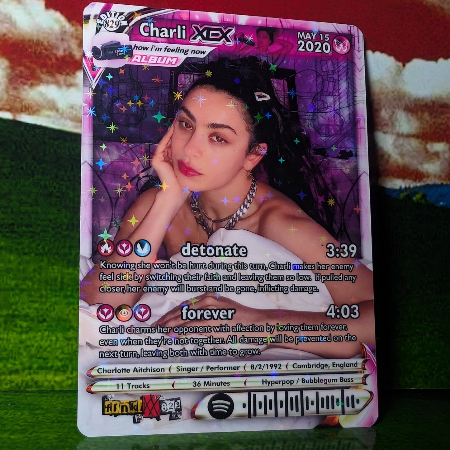 Charli XCX Holographic Trading Card Set