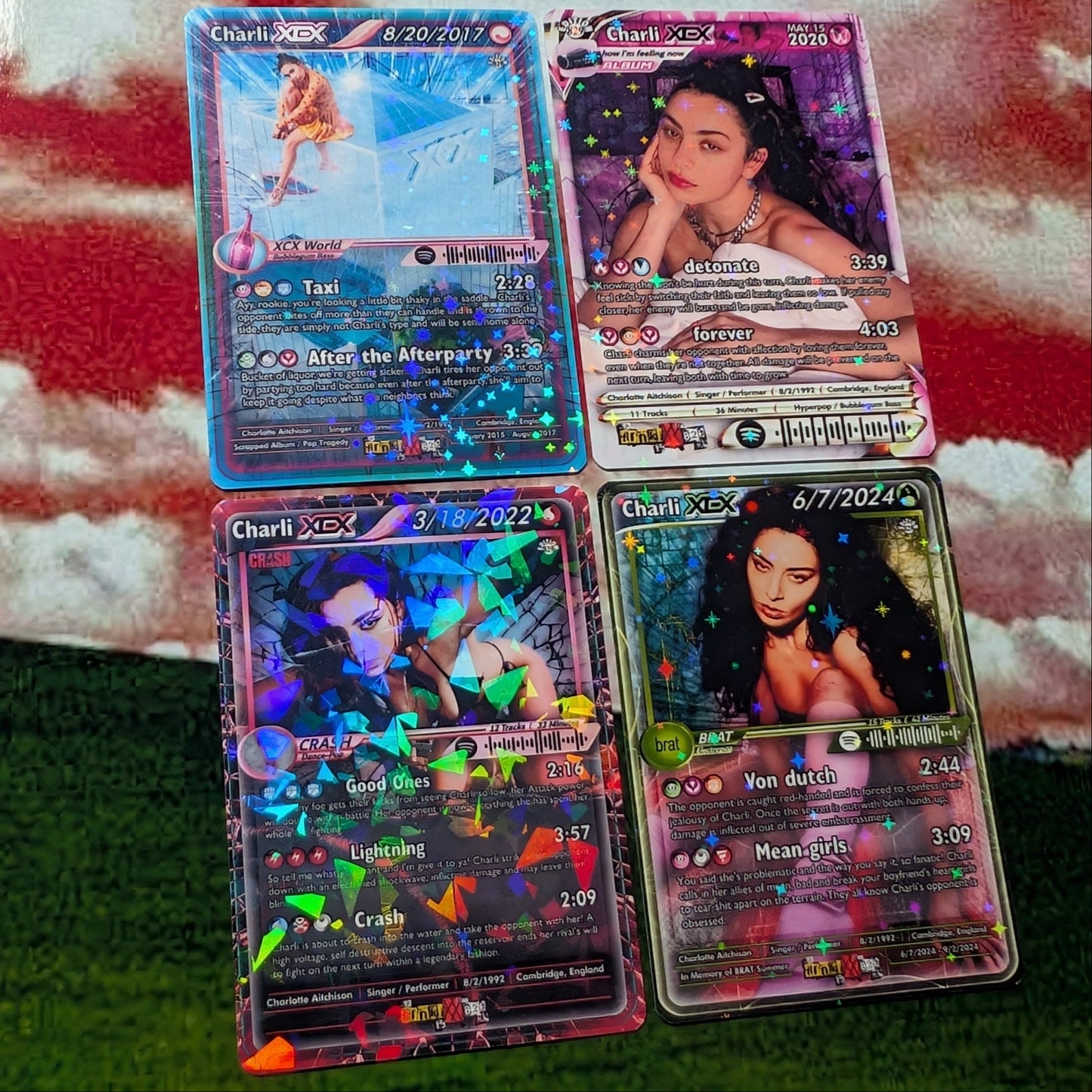 Charli XCX Holographic Trading Card Set