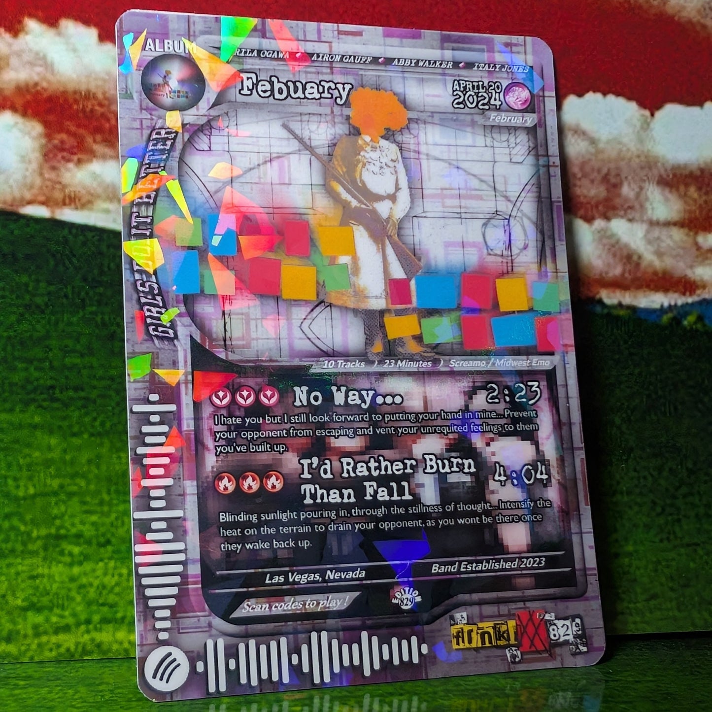 Febuary Holographic Trading Card