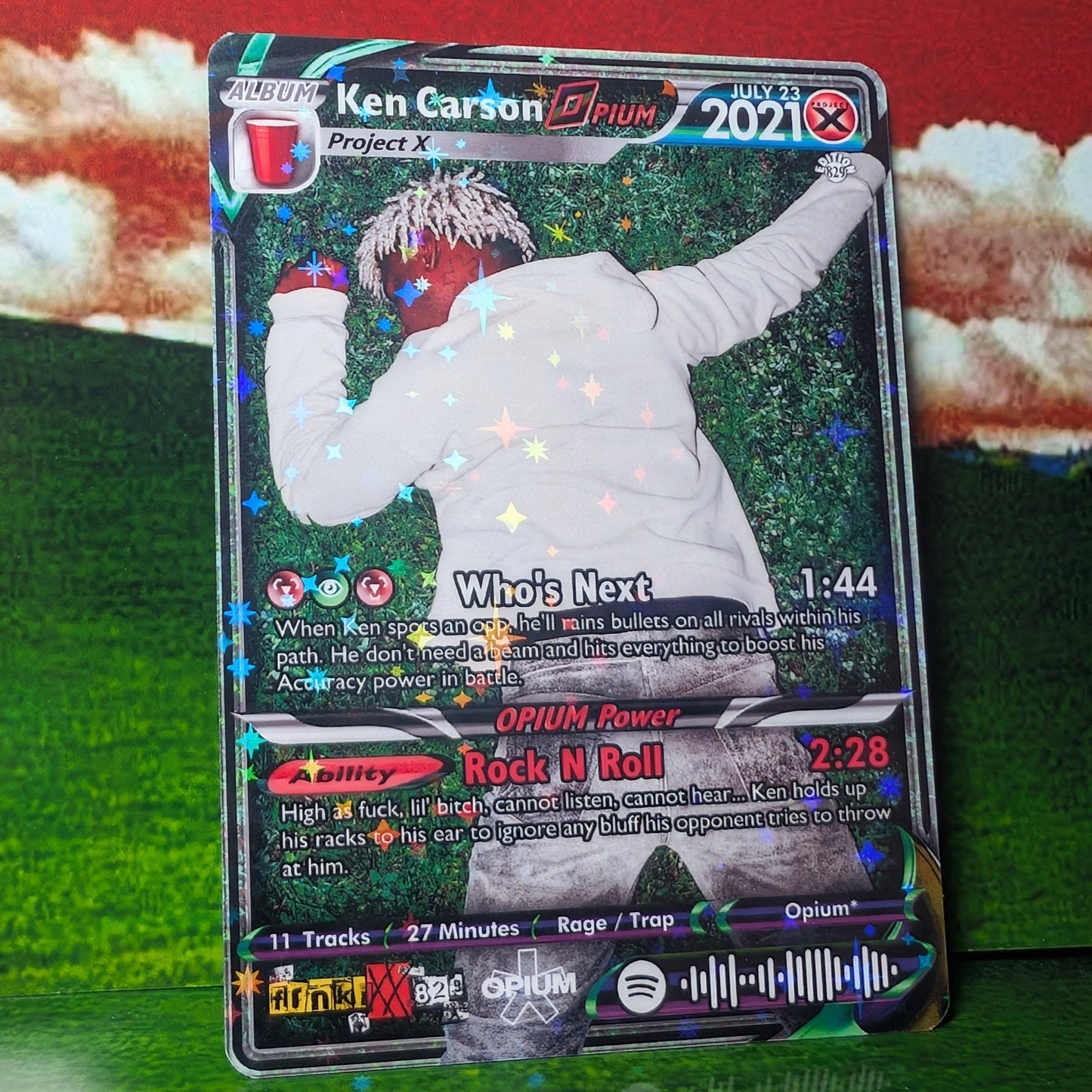 Opium / Playboi Carti / Ken Carson / Destroy Lonely / Homixide Gang Holographic Trading Card Sets